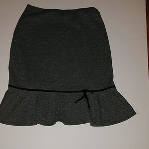 Cato gray/grey black midi skirt size medium 10 13